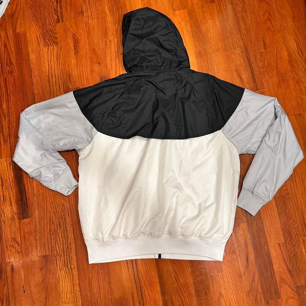 Men's Nike Tech Black and White Windbreaker Hoodie - Picture 2 of 7